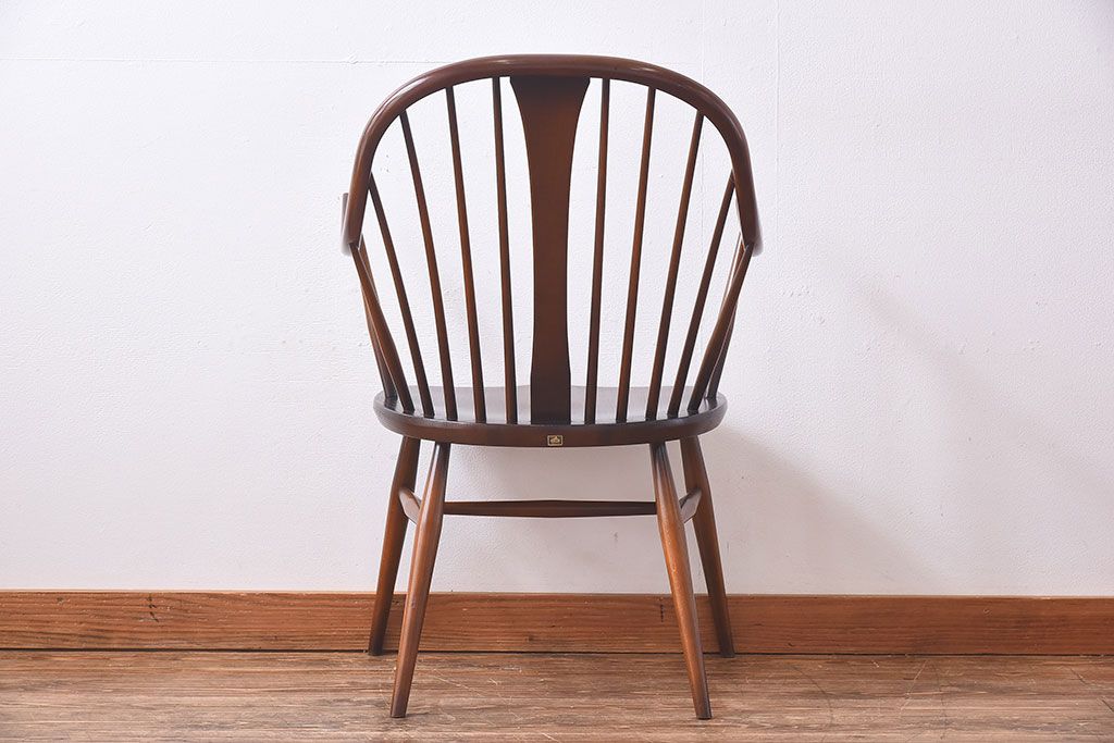 ヴィンテージ家具　【T様ご決済分】ERCOL(アーコール)　イギリスビンテージ　スモーカーズチェア(カウホーンチェア、ダイニングチェア)