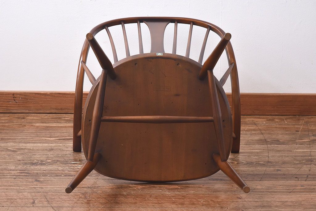 ヴィンテージ家具　【T様ご決済分】ERCOL(アーコール)　イギリスビンテージ　スモーカーズチェア(カウホーンチェア、ダイニングチェア)