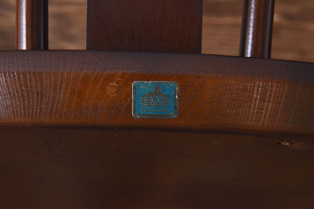 ヴィンテージ家具　【T様ご決済分】ERCOL(アーコール)　イギリスビンテージ　スモーカーズチェア(カウホーンチェア、ダイニングチェア)