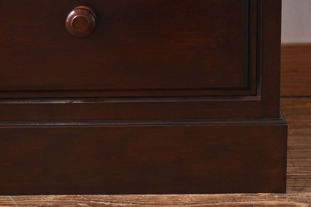 中古美品　松本民芸家具　滑らかな木肌が魅力的なA型・チェスト(小物整理タンス、引き出し)(定価約21万円)