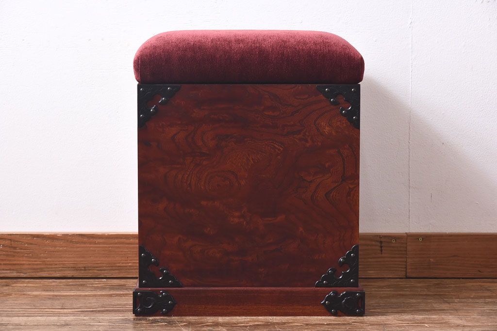 中古 伝統民芸家具 岩谷堂箪笥　スツール付きドレッサー(鏡台、ドレッシングチェスト)