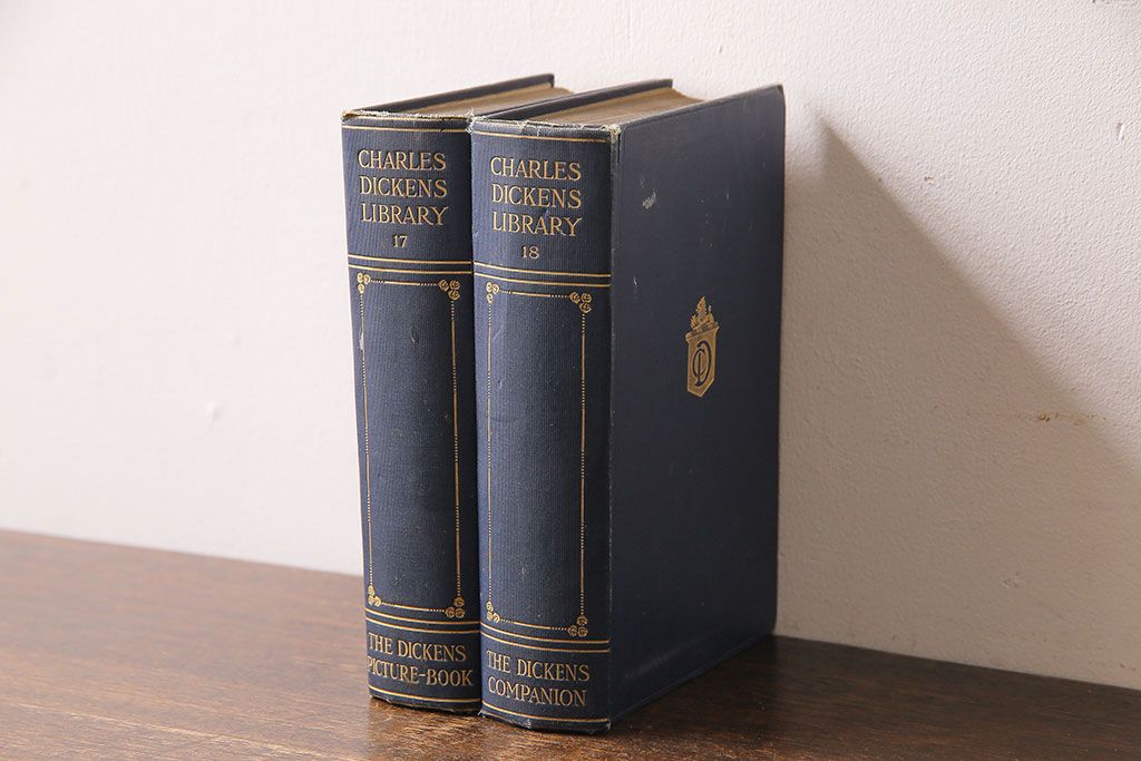 アンティーク雑貨　英国アンティーク　CHARLES DICKENS(チャールズ・ディケンズ)　洋書(本、英字本、小説)2冊セット(3)