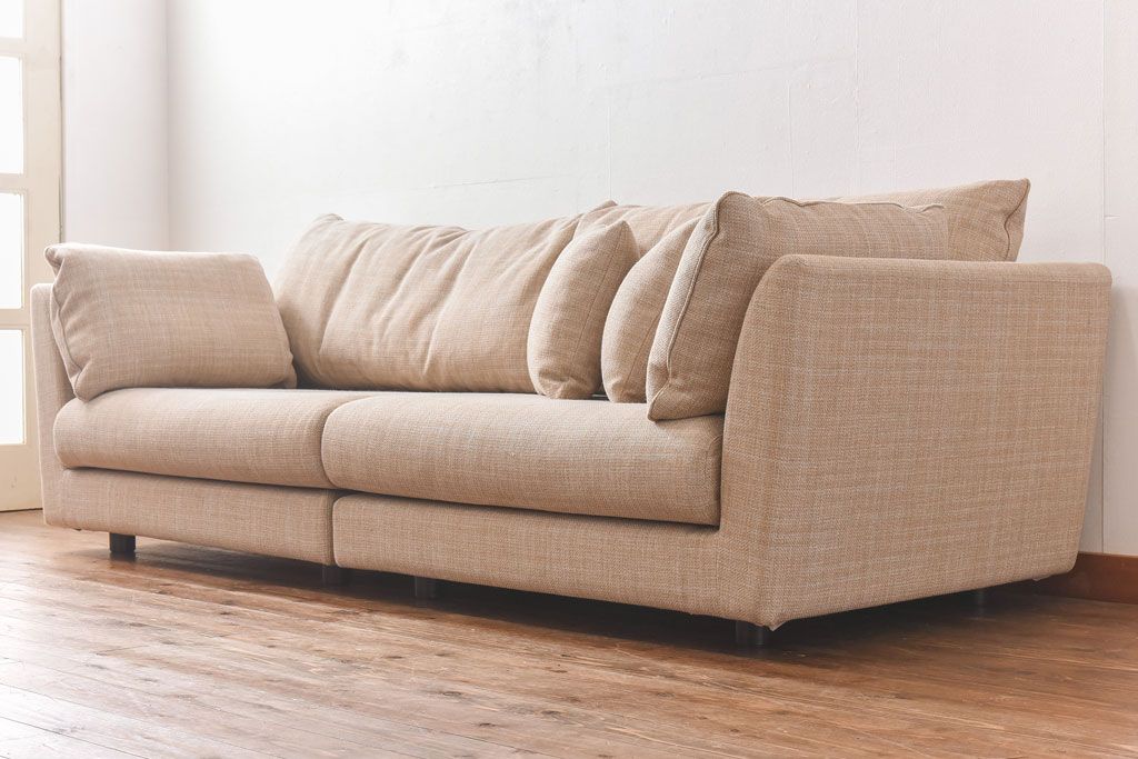 展示美品　arflex(アルフレックス)　A・SOFA 10　クッション付き　4人掛けアームソファ(定価約70万円)