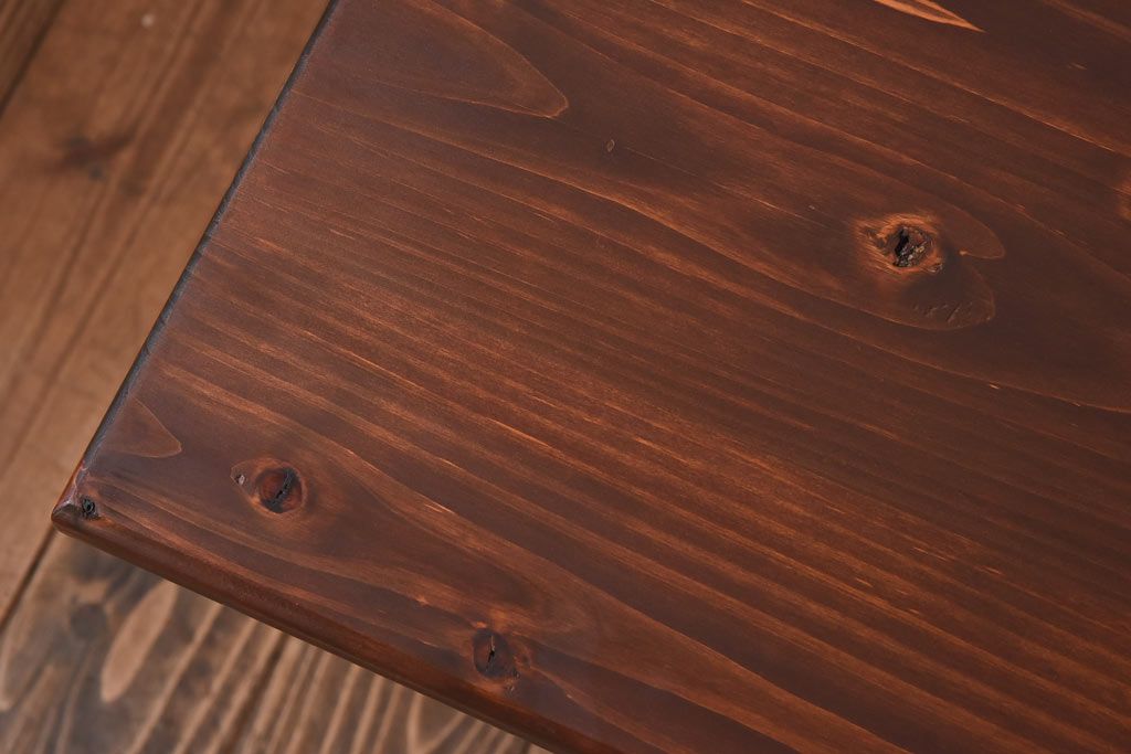 ラフジュ工房オリジナル　ヒノキ材　昇降式リビングテーブル(リフティングテーブル、サイドテーブル、センターテーブル、作業台)(1)