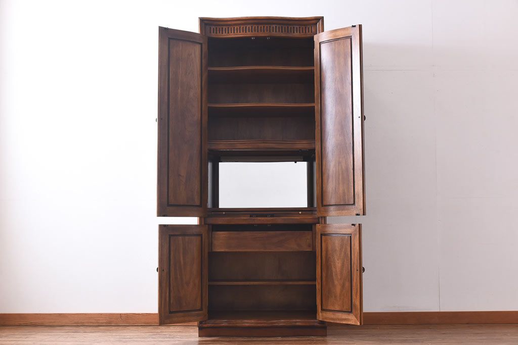 中古　DREXEL HERITAGE(ドレクセルヘリテイジ)　Grand Villa(グランドヴィラ)　Bar Wall Unit キャビネット(収納棚)(定価約69万円)(1)