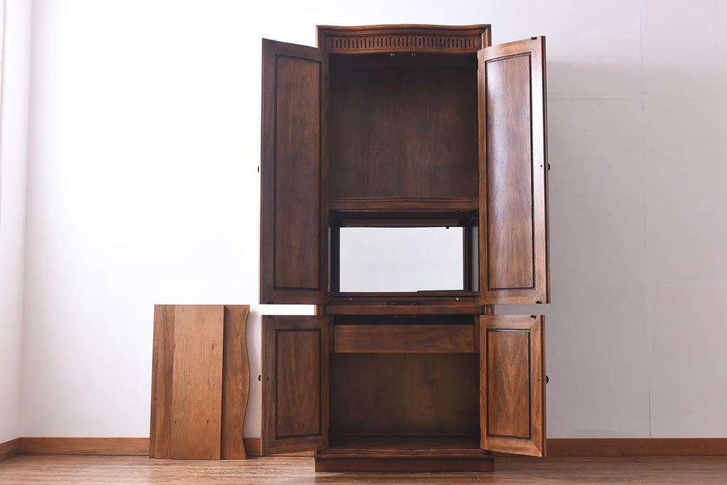 中古　DREXEL HERITAGE(ドレクセルヘリテイジ)　Grand Villa(グランドヴィラ)　Bar Wall Unit キャビネット(収納棚)(定価約69万円)(1)