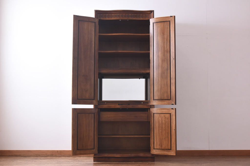 中古　DREXEL HERITAGE(ドレクセルヘリテイジ)　Grand Villa(グランドヴィラ)　Bar   Wall Unit キャビネット(収納棚)(定価約69万円)(3)