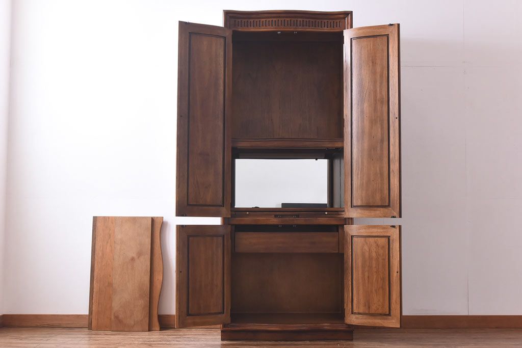 中古　DREXEL HERITAGE(ドレクセルヘリテイジ)　Grand Villa(グランドヴィラ)　Bar   Wall Unit キャビネット(収納棚)(定価約69万円)(3)