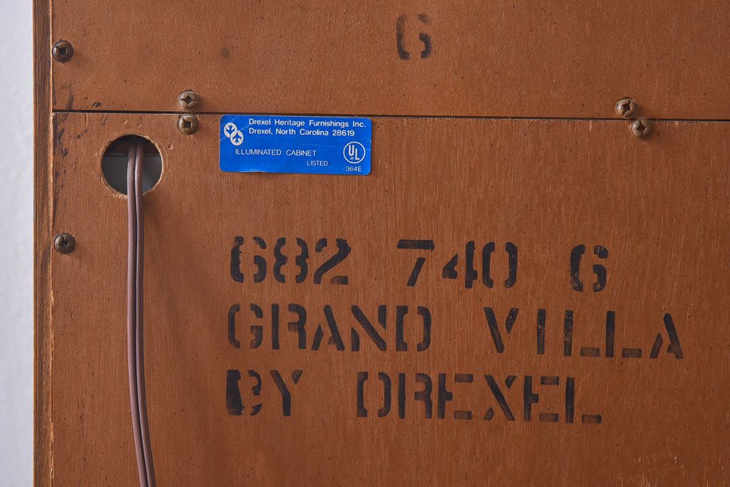 中古　DREXEL HERITAGE(ドレクセルヘリテイジ)　Grand Villa(グランドヴィラ)　Bar   Wall Unit キャビネット(収納棚)(定価約69万円)(3)