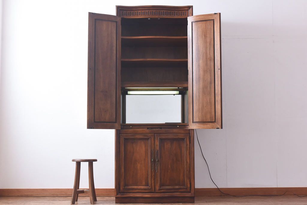 中古　DREXEL HERITAGE(ドレクセルヘリテイジ)　Grand Villa(グランドヴィラ)　Bar   Wall Unit キャビネット(収納棚)(定価約69万円)(3)