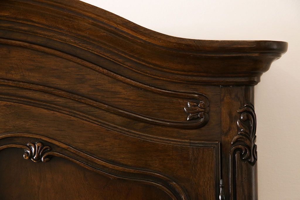 中古　DREXEL HERITAGE(ドレクセルヘリテイジ)　Old World(オールドワールド)　セクレタリー(ライティングビューロー、ワークデスク、在宅ワーク、在宅用、収納棚)(定価約226万円)(R-029290)
