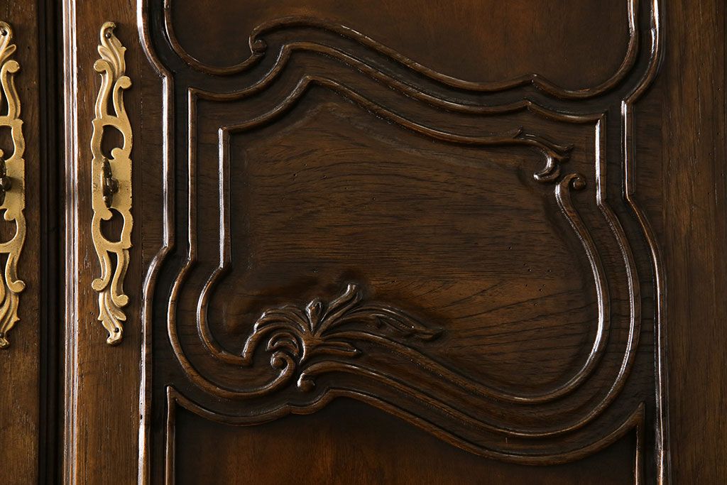 中古　DREXEL HERITAGE(ドレクセルヘリテイジ)　Old World(オールドワールド)　セクレタリー(ライティングビューロー、ワークデスク、在宅ワーク、在宅用、収納棚)(定価約226万円)(R-029290)