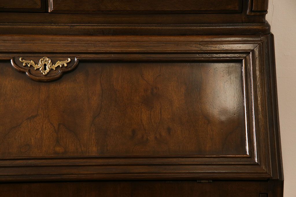 中古　DREXEL HERITAGE(ドレクセルヘリテイジ)　Old World(オールドワールド)　セクレタリー(ライティングビューロー、ワークデスク、在宅ワーク、在宅用、収納棚)(定価約226万円)(R-029290)