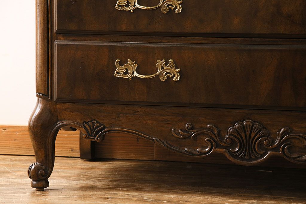 中古　DREXEL HERITAGE(ドレクセルヘリテイジ)　Old World(オールドワールド)　セクレタリー(ライティングビューロー、ワークデスク、在宅ワーク、在宅用、収納棚)(定価約226万円)(R-029290)