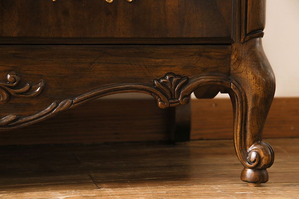 中古　DREXEL HERITAGE(ドレクセルヘリテイジ)　Old World(オールドワールド)　セクレタリー(ライティングビューロー、ワークデスク、在宅ワーク、在宅用、収納棚)(定価約226万円)(R-029290)