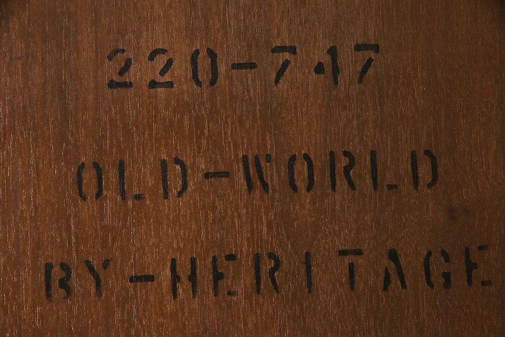 中古　DREXEL HERITAGE(ドレクセルヘリテイジ)　Old World(オールドワールド)　セクレタリー(ライティングビューロー、ワークデスク、在宅ワーク、在宅用、収納棚)(定価約226万円)(R-029290)