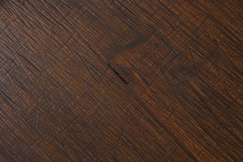 アンティーク家具　古民具・骨董　朴の木　味わい深い質感の裁ち板(作業台・テーブル・ローボード)