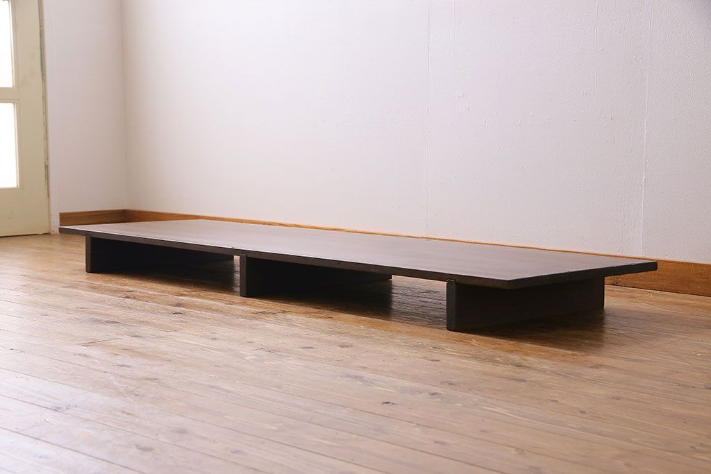 アンティーク家具　古民具・骨董　サワラ材　シンプルな一枚板の裁ち板(作業台・テーブル・ローボード)
