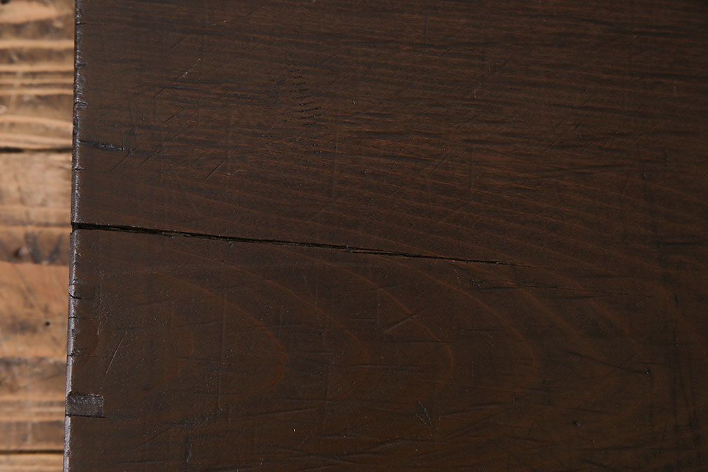 アンティーク家具　古民具・骨董　サワラ材　シンプルな一枚板の裁ち板(作業台・テーブル・ローボード)
