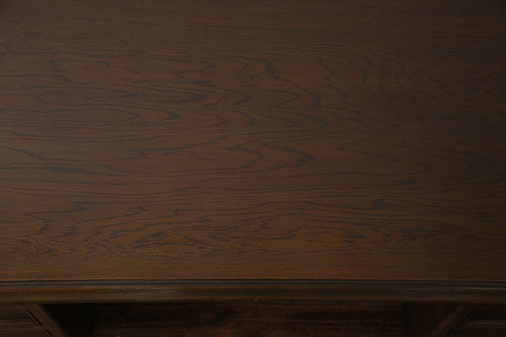 中古　神戸洋家具 永田良介商店　希少品!　優雅な佇まいの両袖デスク(机、在宅ワーク、在宅用ワークデスク)(定価約58万円)