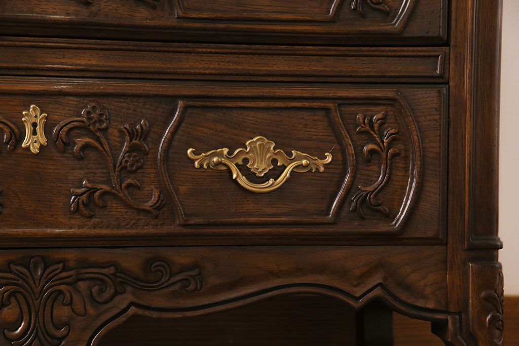 中古美品　DREXEL HERITAGE(ドレクセルヘリテイジ)　old continent(オールドコンチネント)　ドレッシングチェスト(ドレッサー、三面鏡、ミラー、サイドチェスト)(定価約140万円)