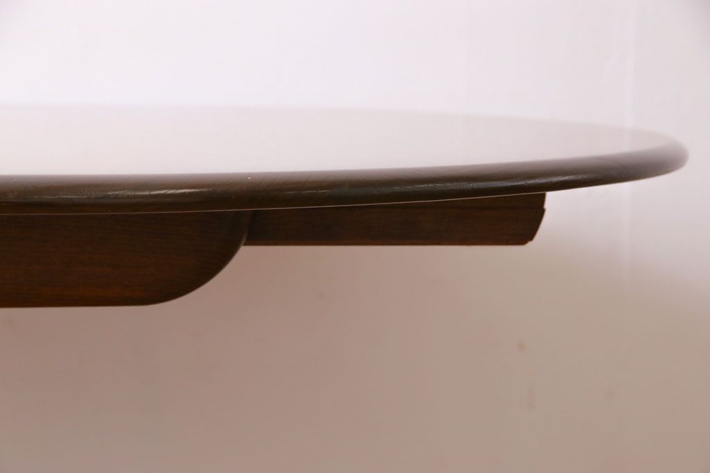 ヴィンテージ家具　イギリスビンテージ　ERCOL(アーコール)　ニレ材　オーバル型エクステンションテーブル(ダイニングテーブル、ラウンドテーブル)