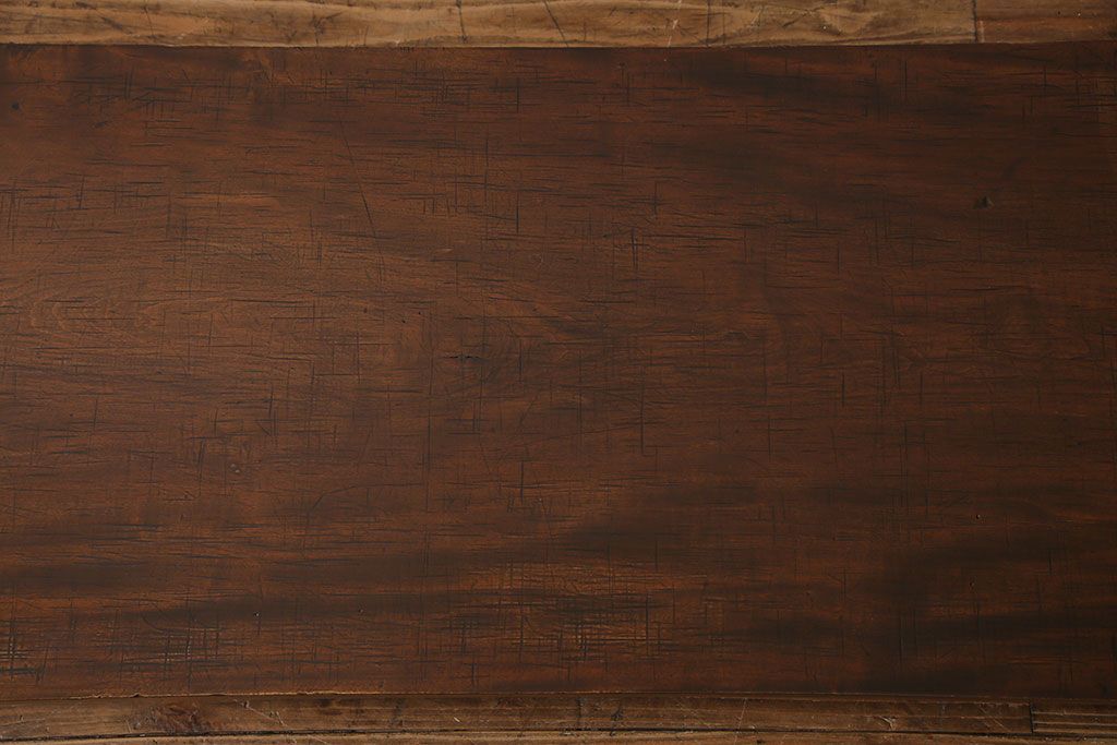 アンティーク家具　古民具・骨董　朴の木　落ち着いた深い色味の裁ち板(作業台・テーブル・ローボード・花台)(1)