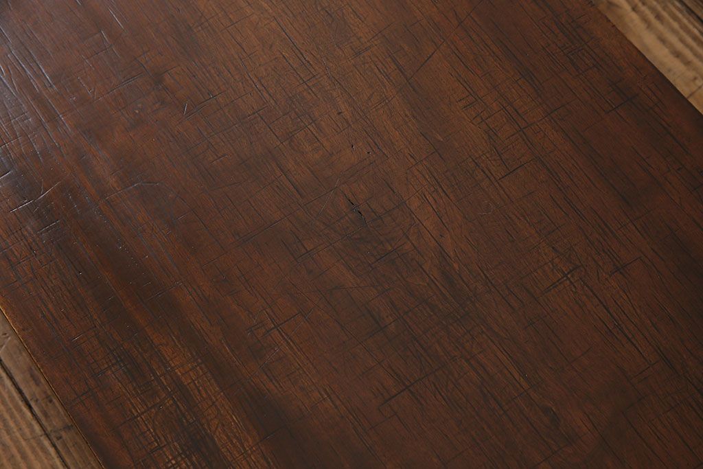 アンティーク家具　古民具・骨董　朴の木　落ち着いた深い色味の裁ち板(作業台・テーブル・ローボード・花台)(1)