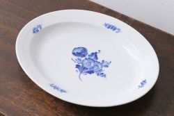 中古　ROYAL COPENHAGEN(ロイヤルコペンハーゲン)　ブルーフラワー　プレイン　オーバルプレート(洋食器)