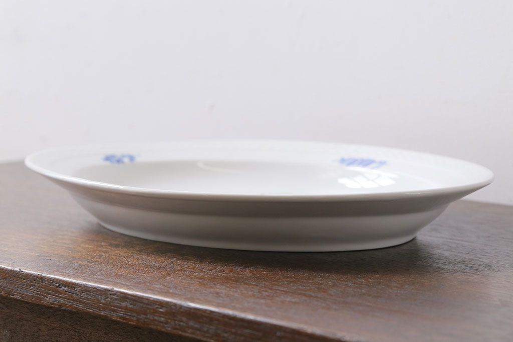 中古　ROYAL COPENHAGEN(ロイヤルコペンハーゲン)　ブルーフラワー　プレイン　オーバルプレート(洋食器)