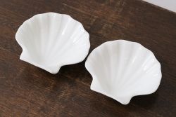 中古　イギリス Wedgwood(ウェッジウッド)　NAUTILUS(ノーチラス)　シェルプレート2枚セット(洋食器)(1)