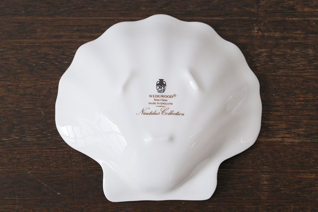 中古　イギリス Wedgwood(ウェッジウッド)　NAUTILUS(ノーチラス)　シェルプレート2枚セット(洋食器)(2)