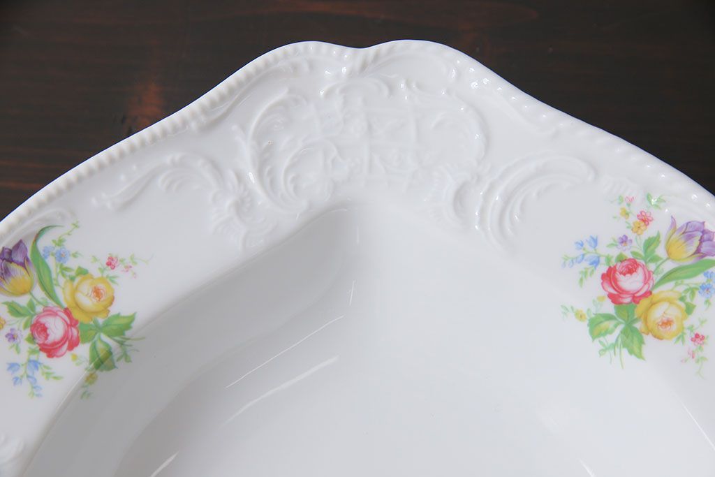 Rosenthal(ローゼンタール)　クラシックローズシリーズ　スクエアディッシュ(プレート、ボウル)