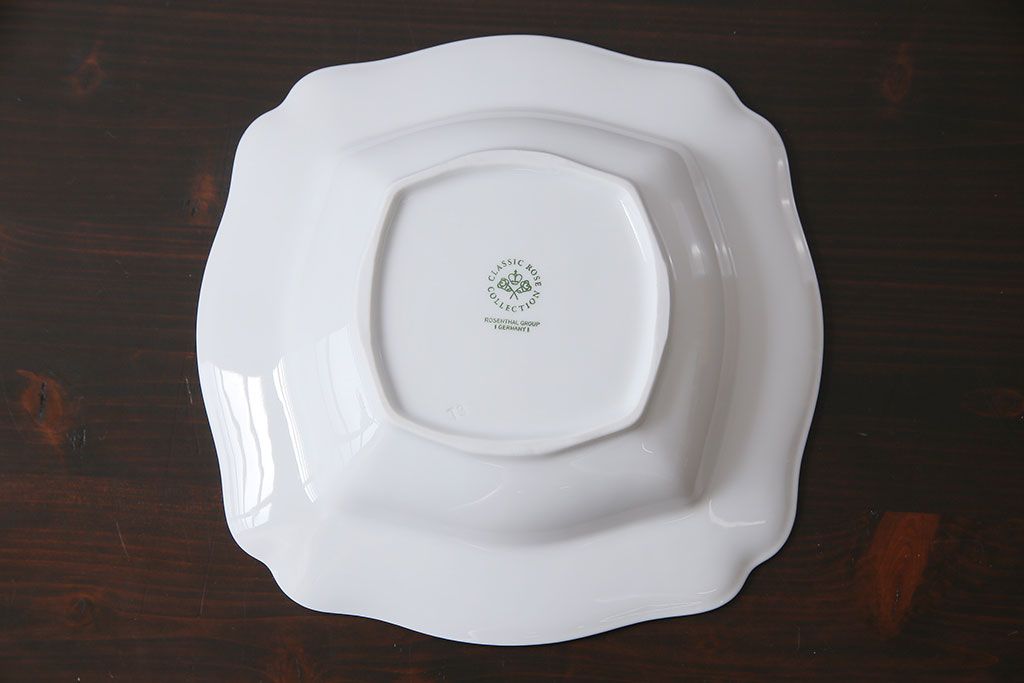 Rosenthal(ローゼンタール)　クラシックローズシリーズ　スクエアディッシュ(プレート、ボウル)
