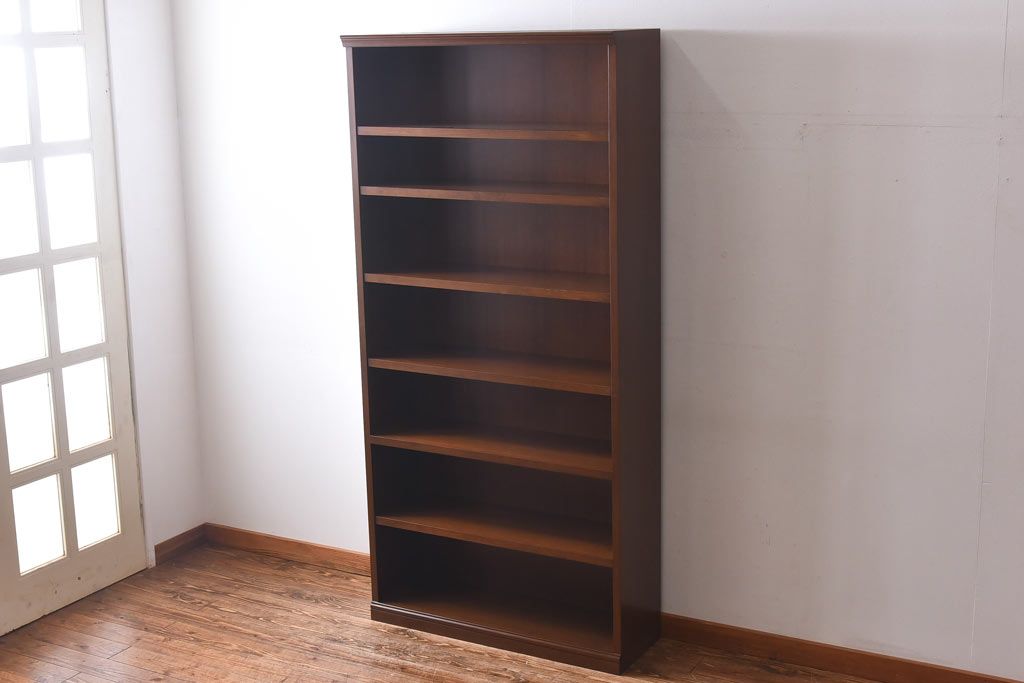 中古　maruni(マルニ) 特注品　収納力抜群のシンプルな本棚(飾り棚)(定価約37万円)
