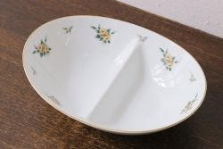 アンティーク雑貨　中古　ノリタケ(Noritake、則武)　上品なオーバルプレート(深皿、長皿)