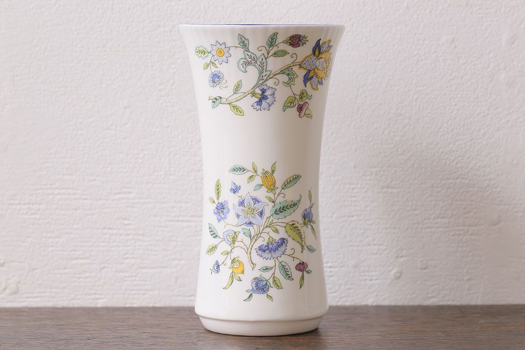 アンティーク雑貨　イギリス　MINTON(ミントン)　Haddon Hall(ハドンホール)　フラワーベース(花瓶)