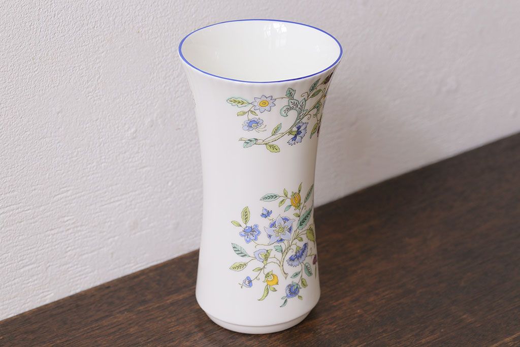 アンティーク雑貨　イギリス　MINTON(ミントン)　Haddon Hall(ハドンホール)　フラワーベース(花瓶)