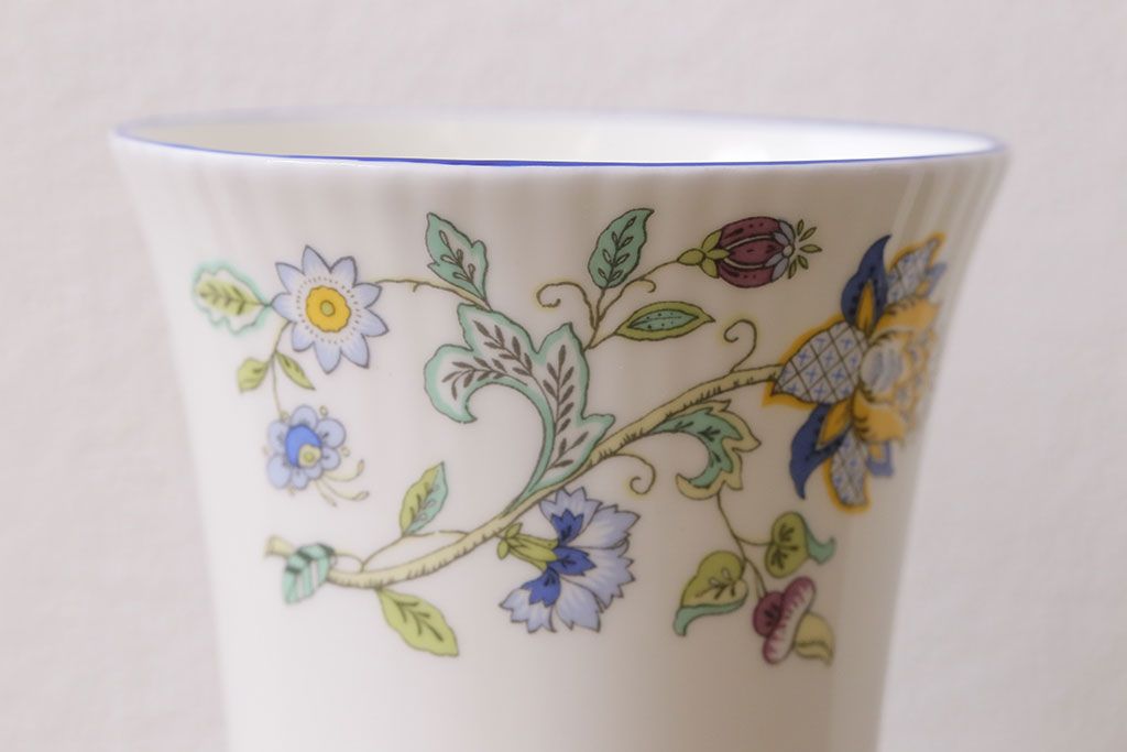 アンティーク雑貨　イギリス　MINTON(ミントン)　Haddon Hall(ハドンホール)　フラワーベース(花瓶)