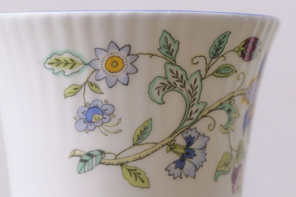 アンティーク雑貨　イギリス　MINTON(ミントン)　Haddon Hall(ハドンホール)　フラワーベース(花瓶)