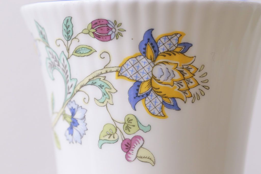 アンティーク雑貨　イギリス　MINTON(ミントン)　Haddon Hall(ハドンホール)　フラワーベース(花瓶)