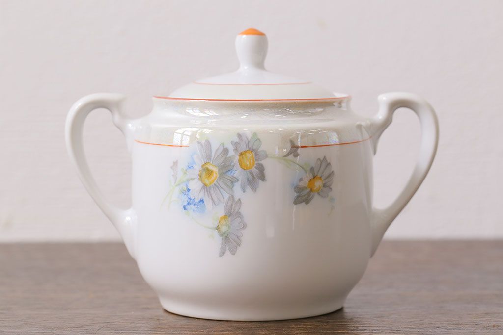 オールドノリタケ(Noritake、則武、日陶)　ヤジロベー印　シュガーポット(洋食器)