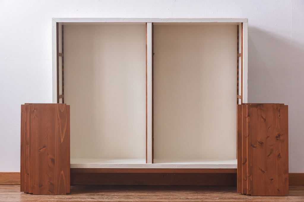 ペイント家具　ナチュラルなお部屋にぴったりな明るい色合いのオープンラック(陳列棚、本棚、ブックシェルフ)