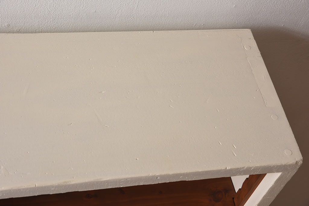 ペイント家具　ナチュラルなお部屋にぴったりな明るい色合いのオープンラック(陳列棚、本棚、ブックシェルフ)
