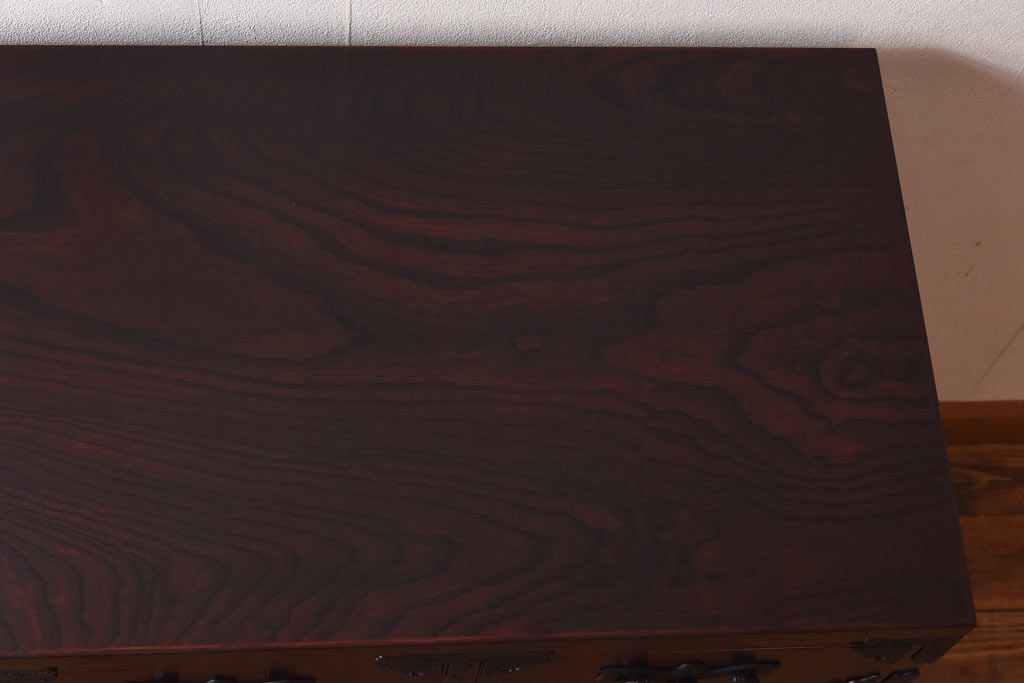 中古　岩谷堂箪笥　北国1号　鳳凰紋様の金具が豪華な整理箪笥(和タンス、チェスト)