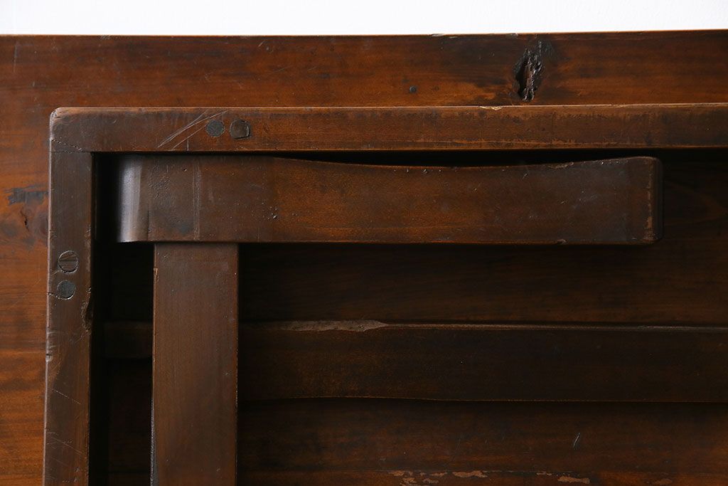 レトロ家具　昭和レトロ　あたたかな雰囲気が魅力の角ちゃぶ台(ローテーブル、座卓)