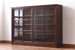 ラフジュ工房オリジナル　古い建具を活かしたガラス戸棚(食器棚、収納棚、陳列棚、キッチンボード)