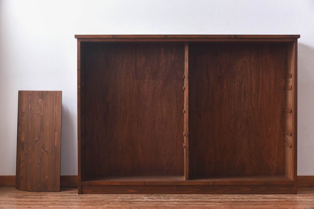 ラフジュ工房オリジナル　古い建具を活かしたガラス戸棚(食器棚、収納棚、陳列棚、キッチンボード)