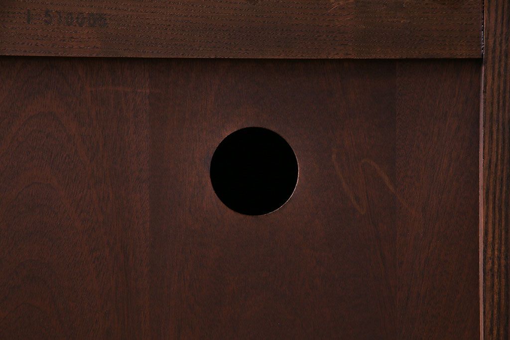 中古　old charm(オールドチャーム)　オーク材　珍しい作りのビューロー(ワークデスク、在宅ワーク、在宅用、キャビネット、収納棚)