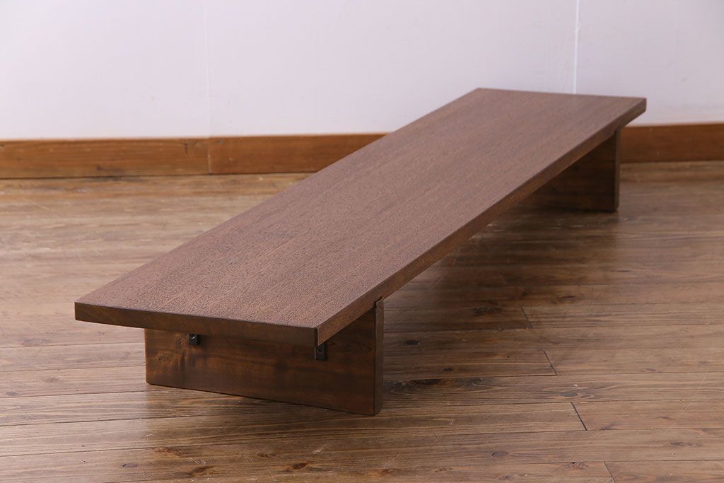 アンティーク家具　昭和　天板一枚板　使い勝手の良い裁ち板(ローテーブル、作業台)(1)